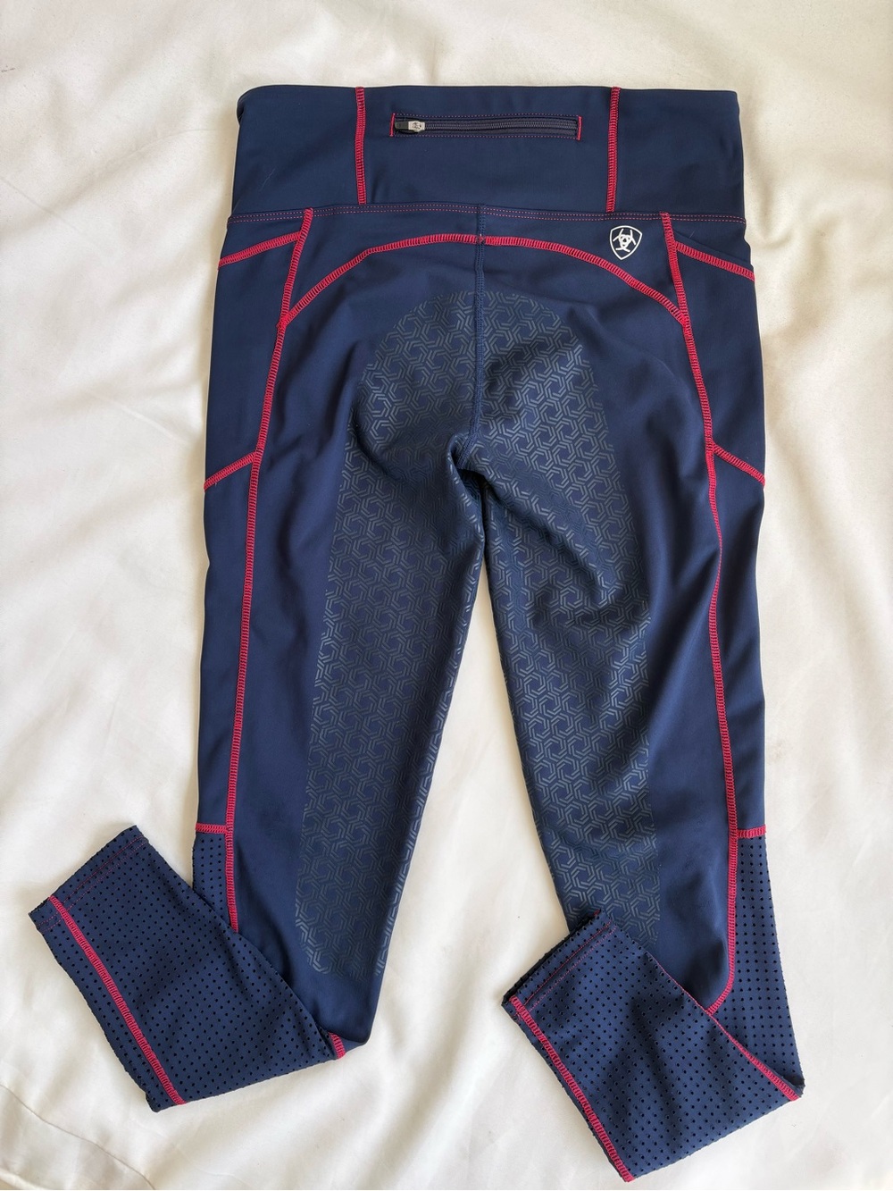 Ariat women’s EOS Full Seat navy Riding Tight size medium red logo and stitching - Picture 4 of 6